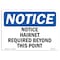 Signmission OSHA Sign, Hairnet Required Beyond This Point, 18in X 12in Rigid Plastic, 18" W, 12" H, Landscape OS-NS-P-1218-L-15769 - alternate 1